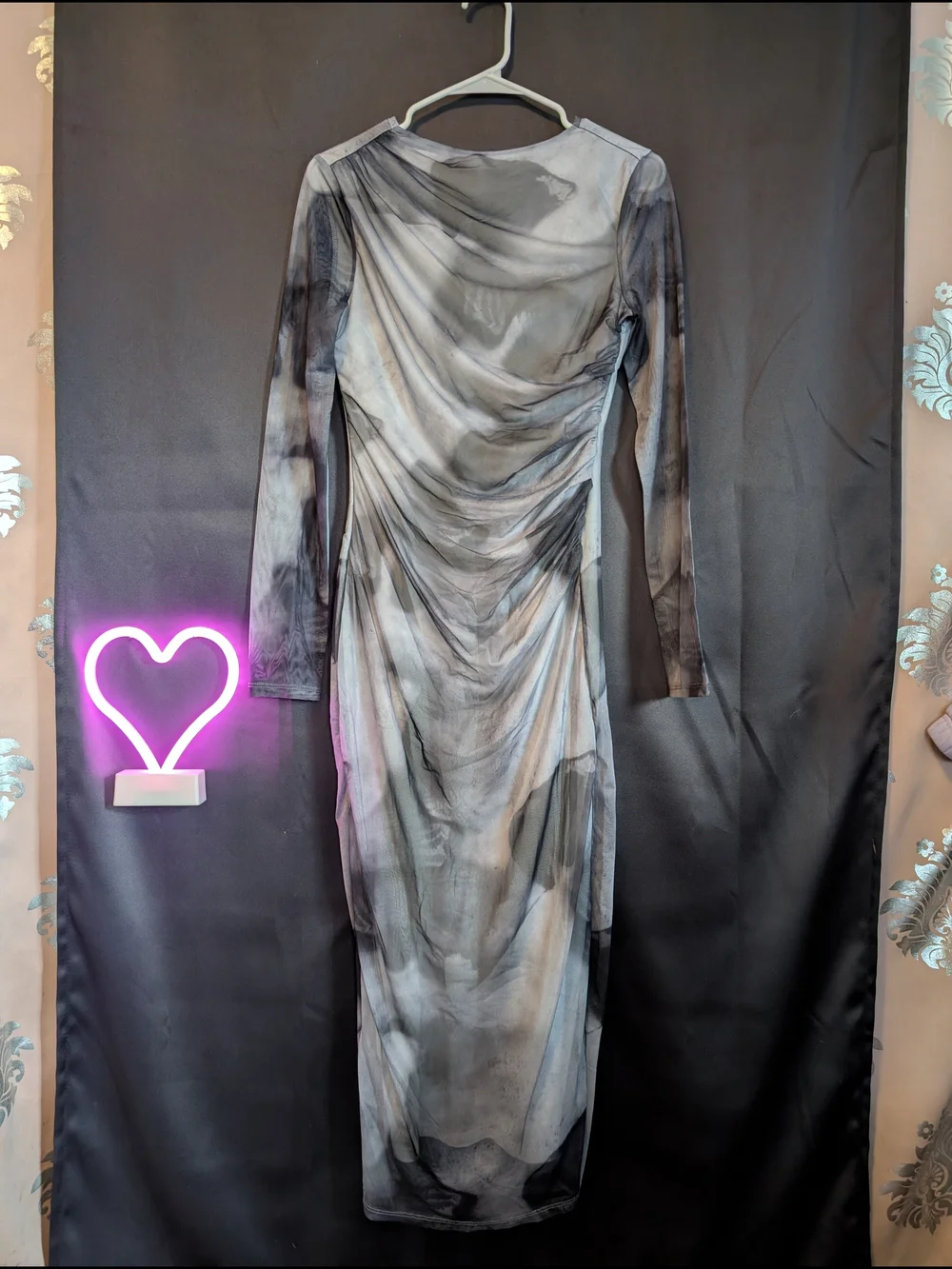 rust brown formal dress Irene Rust Satin Strapless Maxi Dress - Size S - Body Skimming Fit - Cowl Back - Perfect for Date Night main image 0